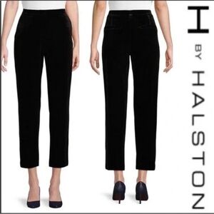 NWT Halston  Heritage shimmered black velvet trousers,size 4